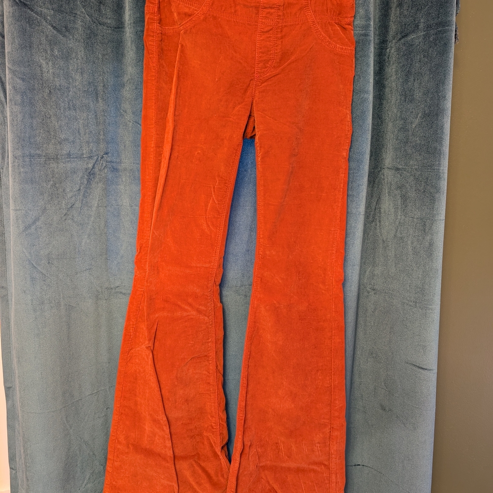 We The Free Vibrant Orange Flare Jeans